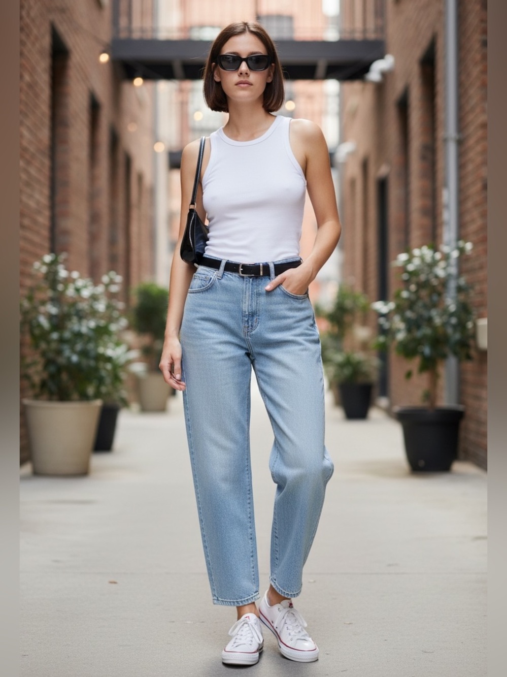Dynamite Blair High Rise Barrel Leg Jeans Size 2 26 Light Wash Baggy Denim